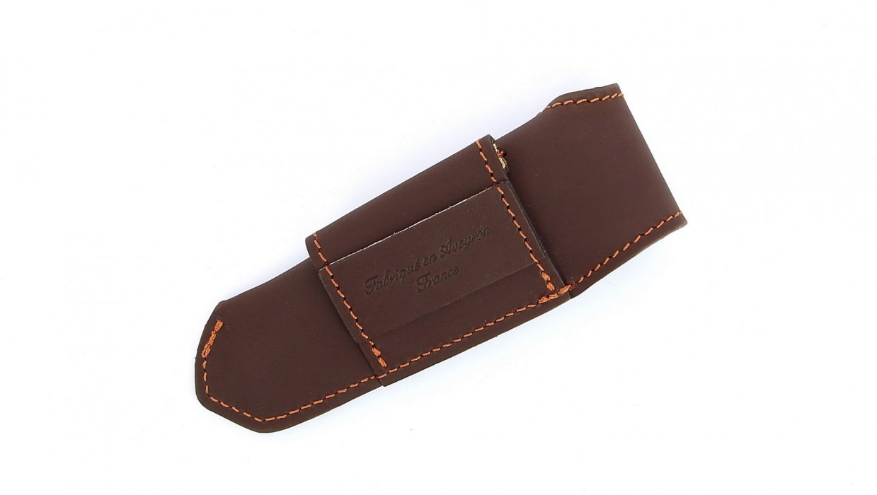 Etui doublé cuir  - Châtaigne