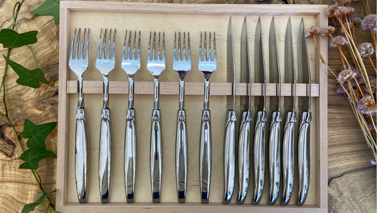 Ménagère 12 pièces tout inox - supporte le lave-vaisselle