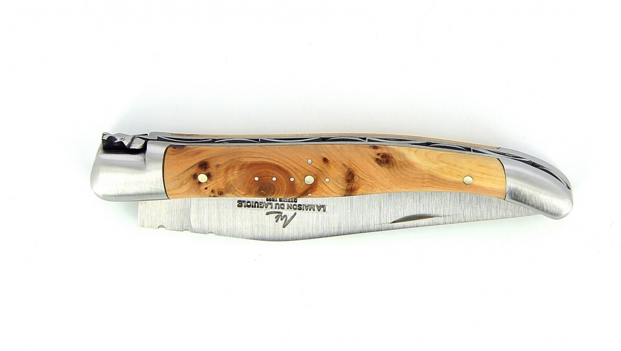Couteau Laguiole 11 cm - Manche en Genévrier