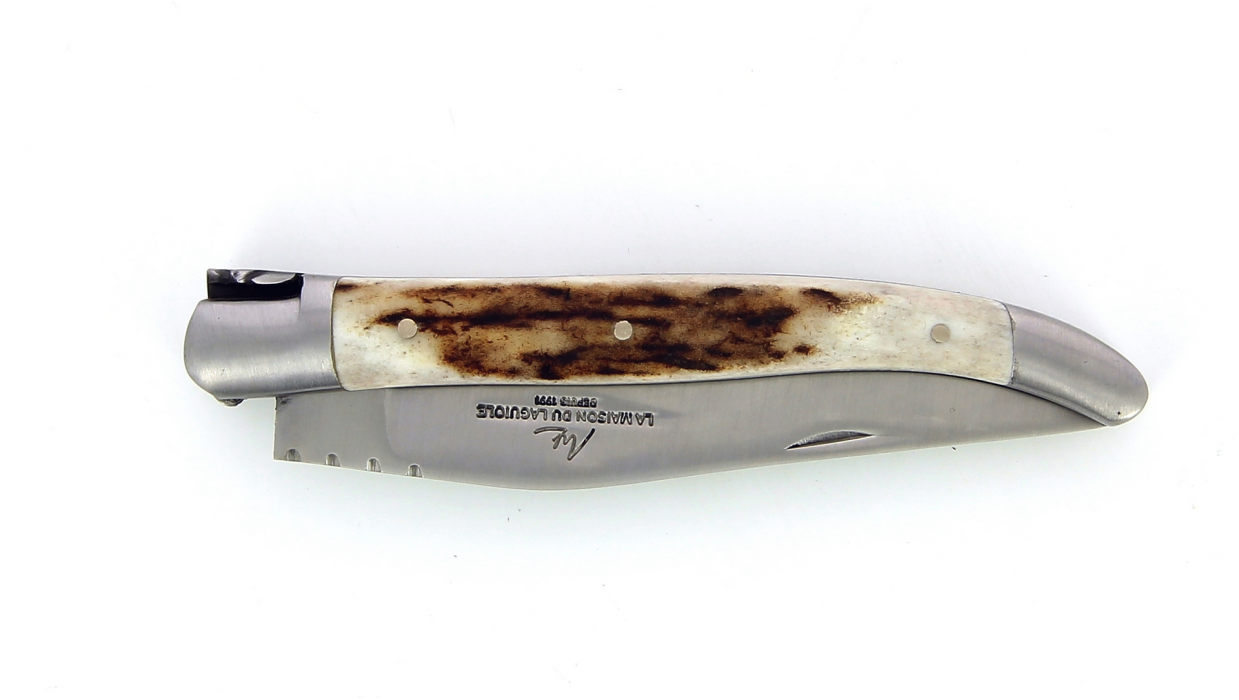 Couteau Laguiole 11 cm - Manche en Bois de Cerf