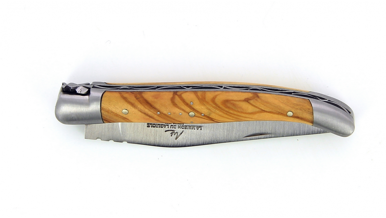 Couteau Laguiole 11 cm - Manche en Olivier