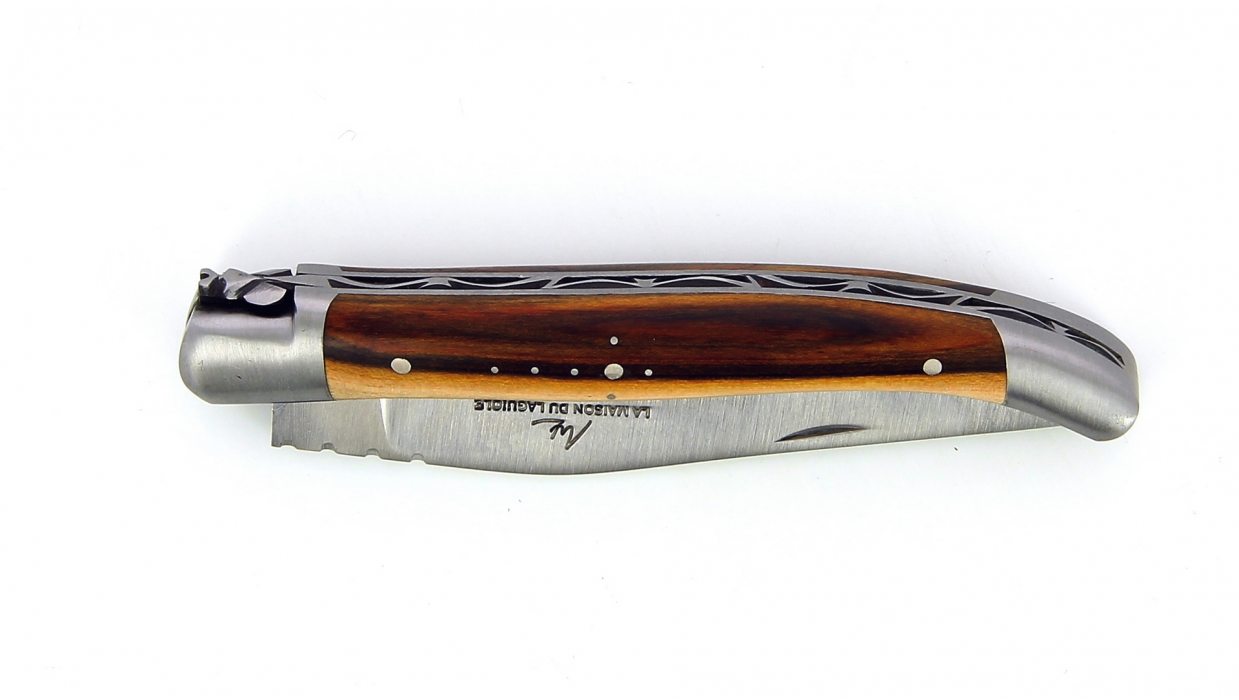 Couteau Laguiole 11 cm - Manche en Pistachier Lame Inox