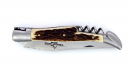 Couteau Laguiole 12 cm - Bois de Cerf  - Tire-Bouchon