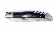 Couteau Laguiole 12 cm - Corne d'Aubrac - inox - Tire-Bouchon