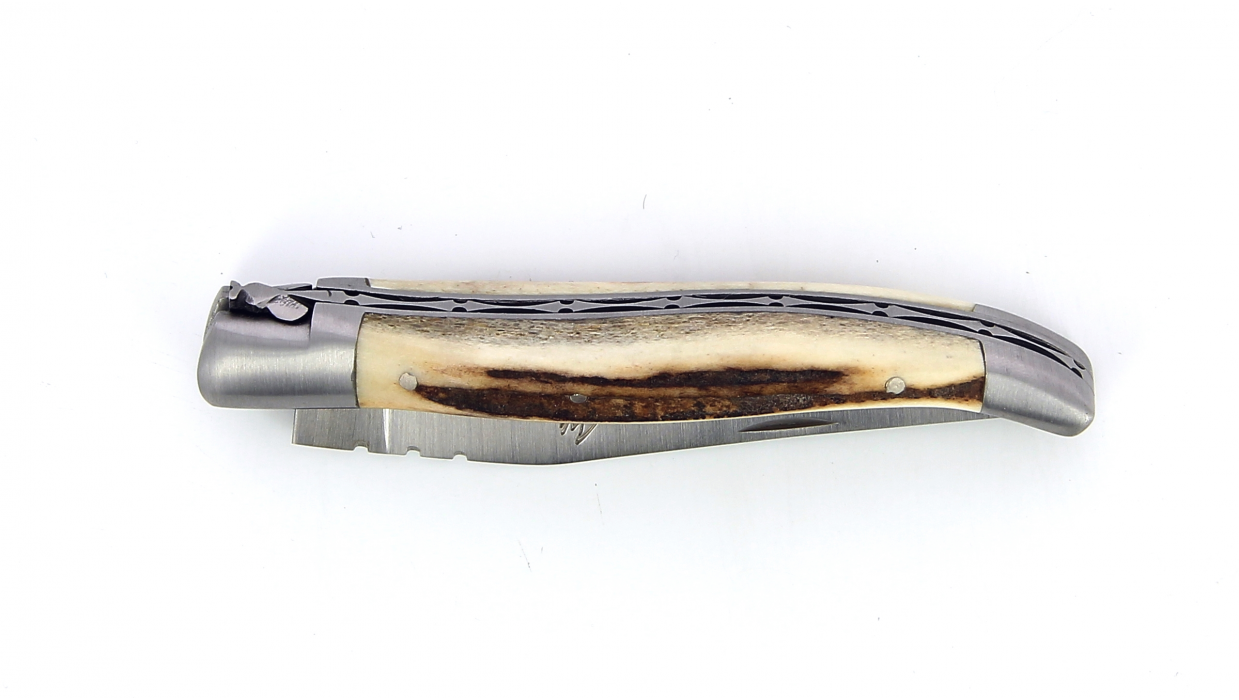 Couteau Laguiole 10 cm - Manche en Bois de Cerf