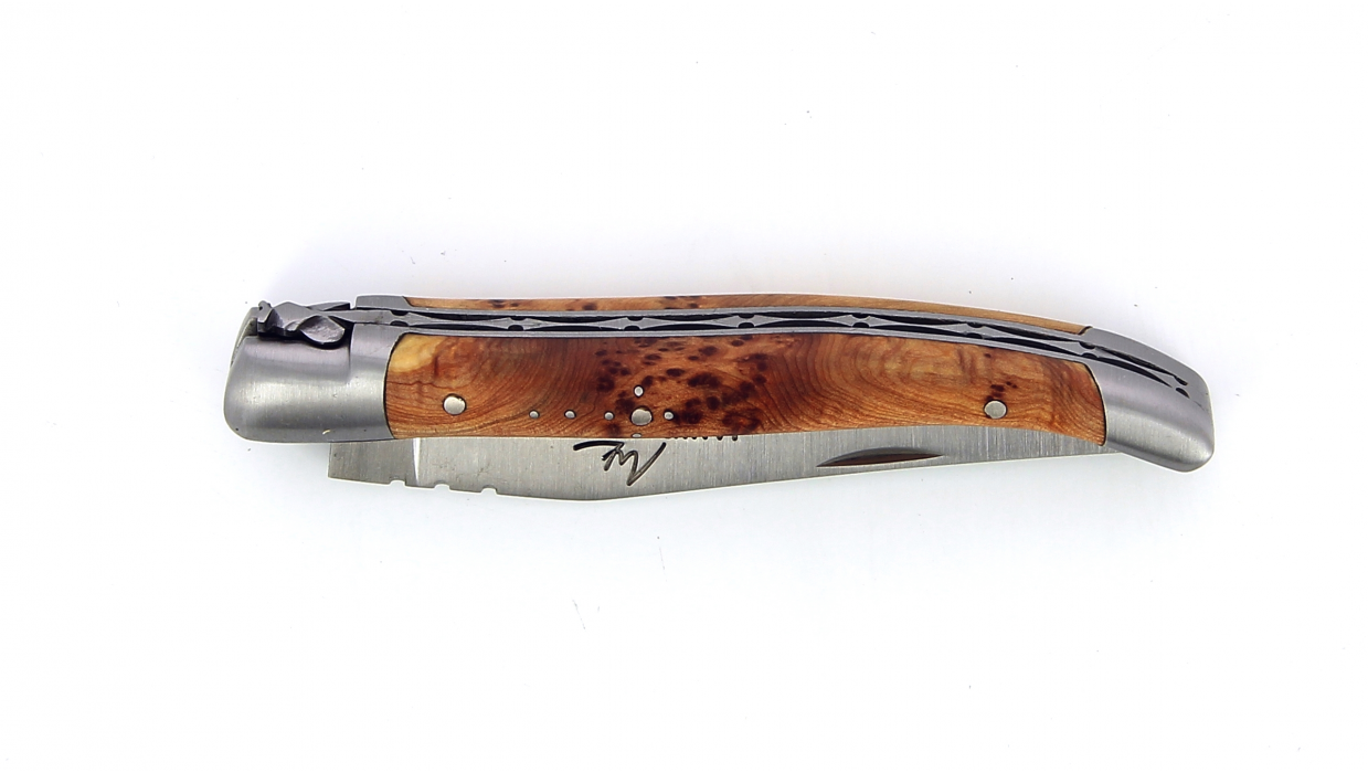 Couteau Laguiole 10 cm - Manche en Genévrier
