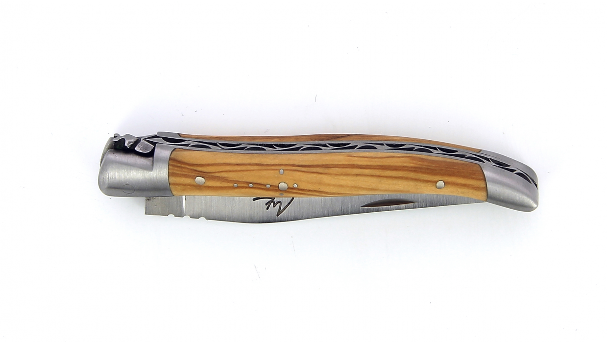 Couteau Laguiole 10 cm - Manche en Olivier