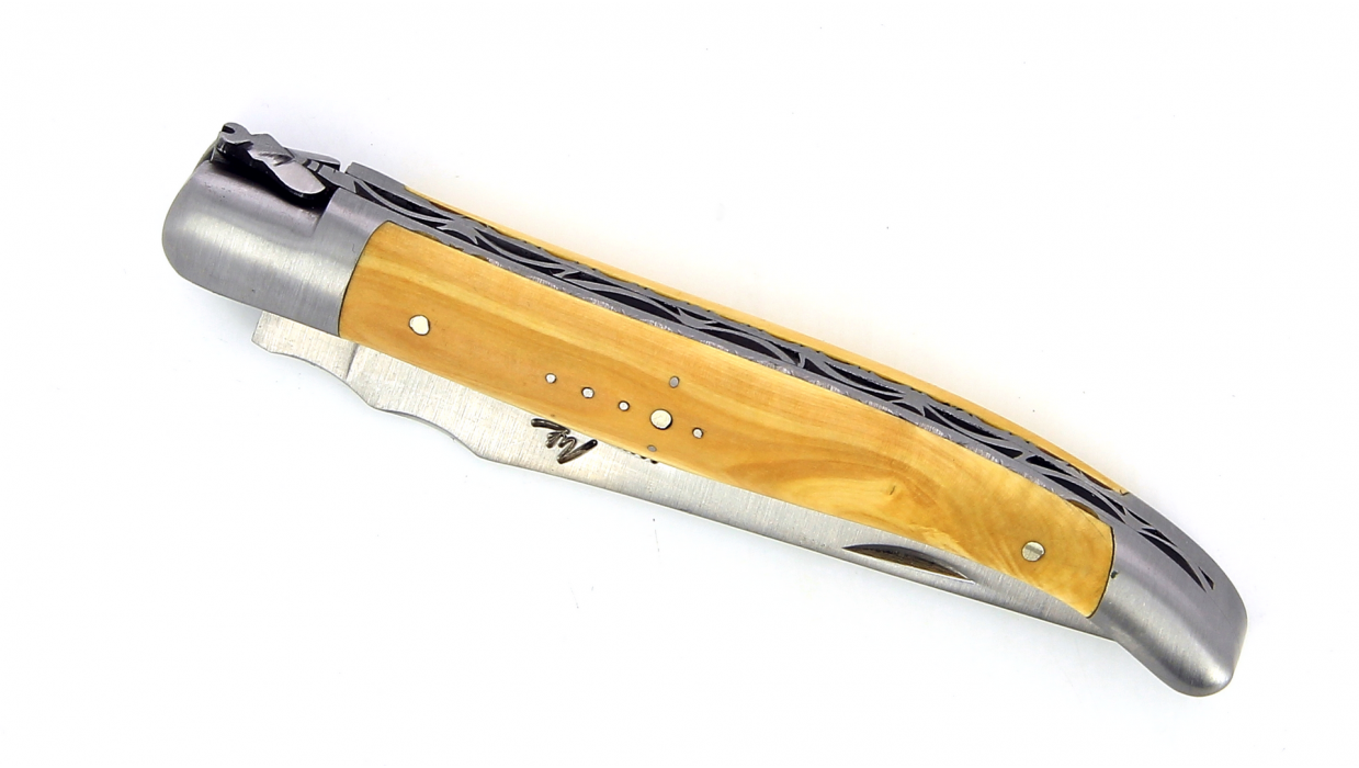 Laguiole double platine 12 cm - Manche en Buis
