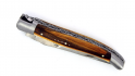 Couteau de Laguiole double platine 12 cm - Manche en Pistachier