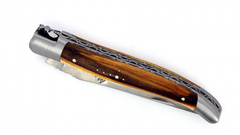 Laguiole 12 cm double platine - Pistachier
