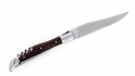 Couteau Laguiole pliant 12 cm avec tire-bouchon et poinçon,

Manche en Noyer, mitres inox brossées.