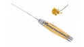 Couteau Laguiole à beurre mitres en inox brossé, manche en genévrier.