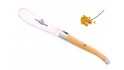 Couteau de Laguiole à beurre mitres en inox brossé, manche en genévrier.
