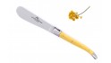 Couteau de Laguiole à beurre mitres en inox brossé, manche en Buis.