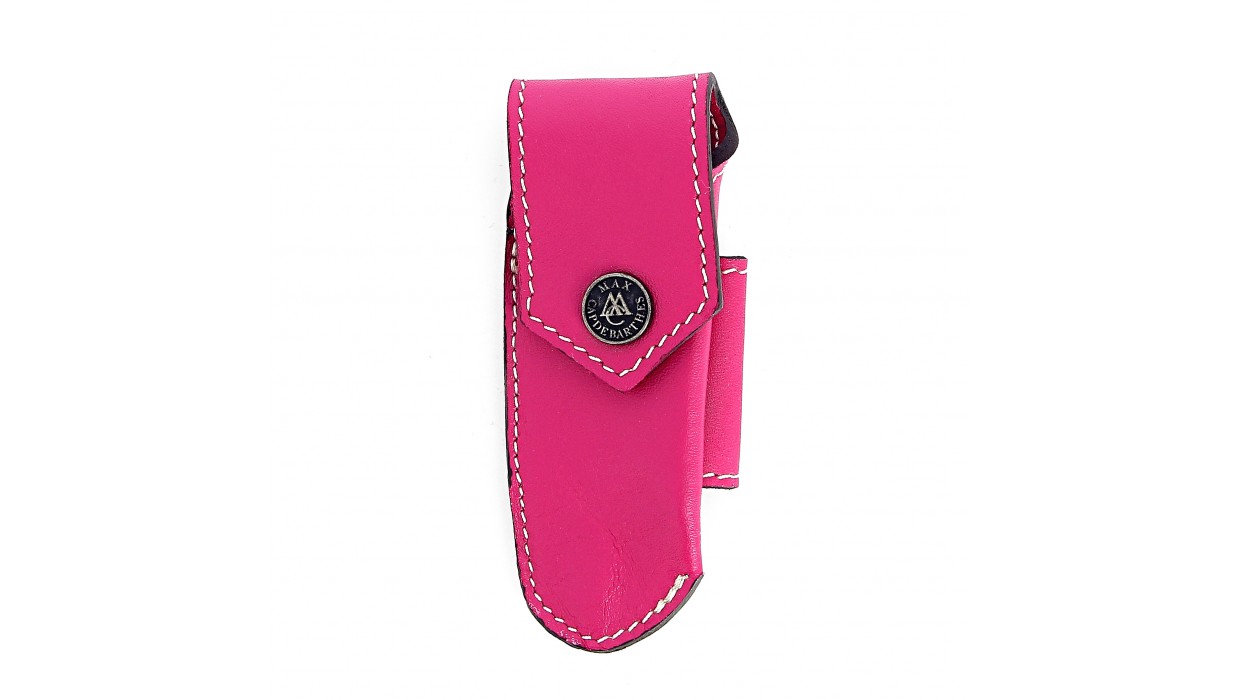 Étui ceinture doublé cuir, double passant.
Fabriqué en Aveyron à Sauveterre de Rouergue 
Cuir vachette pleine fleur