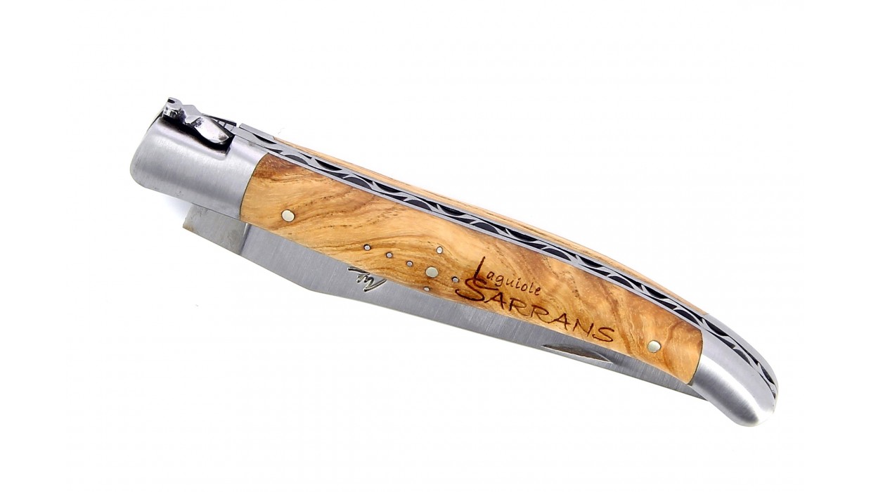 SERIE LIMITEE - Laguiole 12 cm abeille forgée Bois de Sarrans Frêne