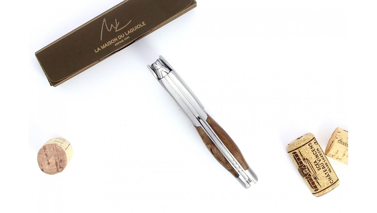 Sommelier Laguiole, finition brossée, fabrication artisanale
