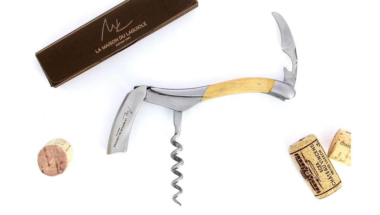 sommelier Laguiole, manche bois fabrication artisanale