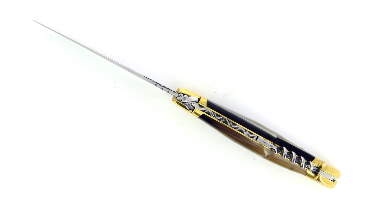 Laguiole 12 cm - Corne Aubrac - 3 pièces - laiton