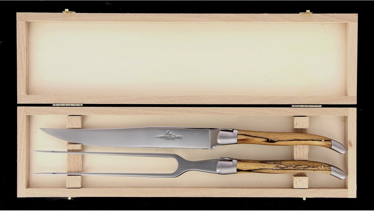 Service à découper Laguiole - Hêtre de l'Aubrac