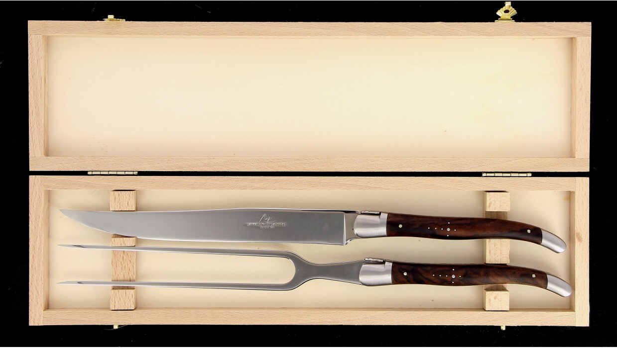 Service à découper Laguiole - Noyer