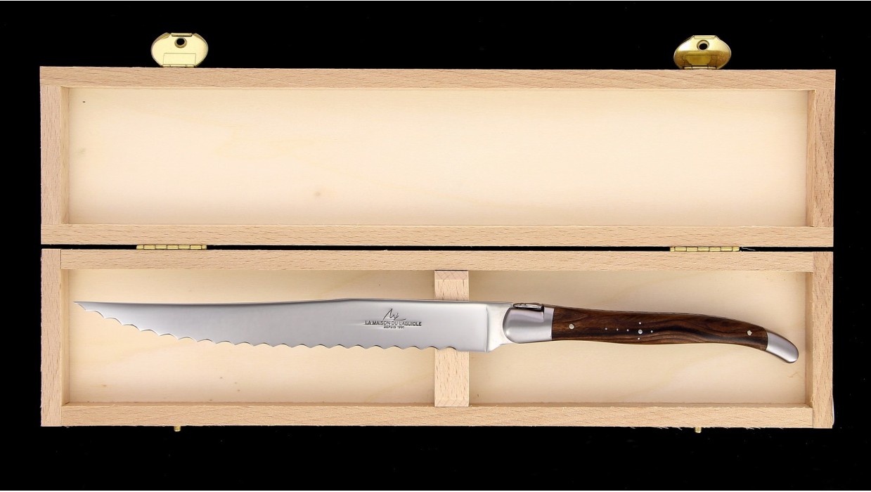Couteau à pain Laguiole - Noyer