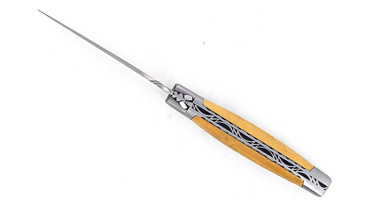 Laguiole double platine 12 cm - Manche en Buis
