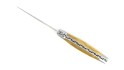 Couteau de Laguiole pliant, 11 cm, abeille et ressort forgés, ciselés main, mitres en inox brossé, manche en Buis.