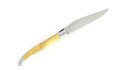 Couteau de Laguiole pliant, 11 cm, abeille et ressort forgés, ciselés main, mitres en inox brossé, manche en Buis.