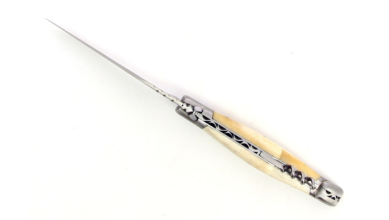 Couteau Laguiole 12 cm - Os  - Tire-Bouchon