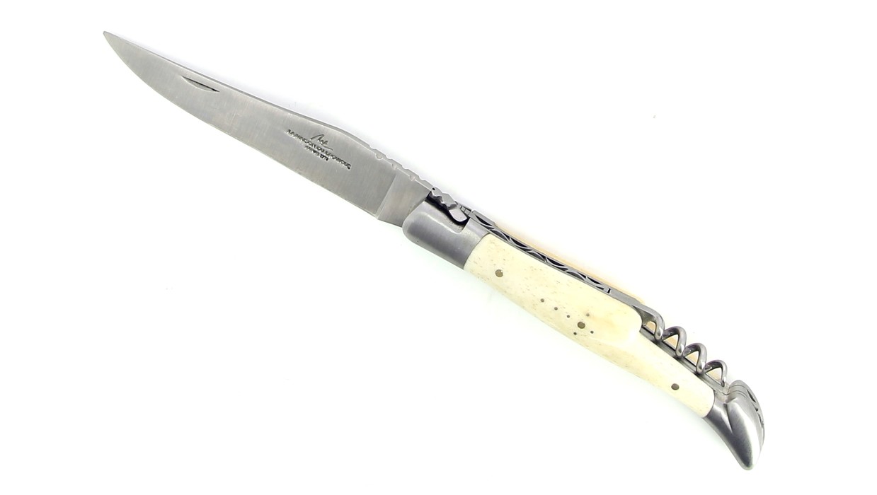 Couteau Laguiole 12 cm - Os  - Tire-Bouchon