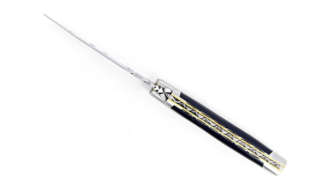 Laguiole 12 cm Lame Brut de Forge - Corne vache Aubrac