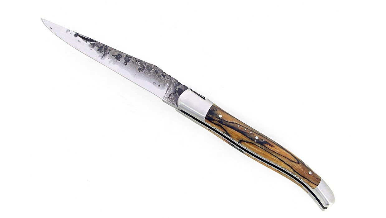 Laguiole 12 cm Lame Brut de Forge - Hêtre de l'Aubrac
