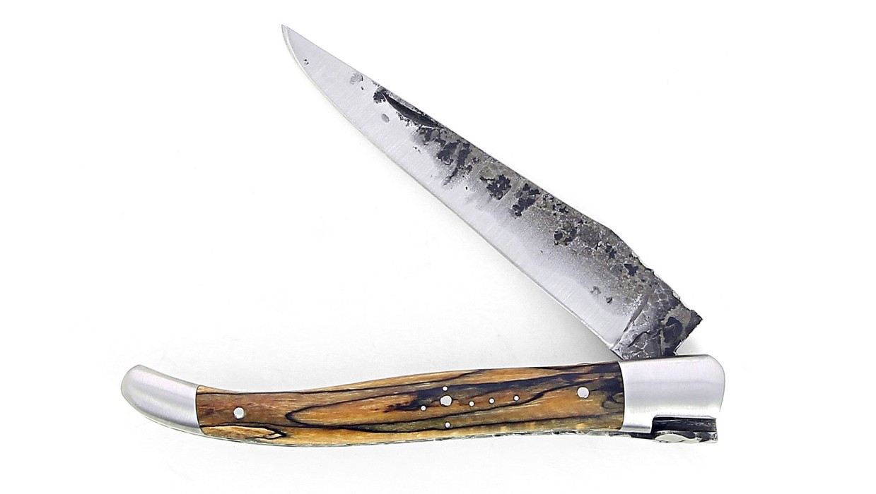 Laguiole 12 cm Lame Brut de Forge - Hêtre de l'Aubrac
