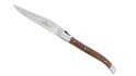 Couteau de Laguiole pliant, 10 cm, abeille et ressort forgés, ciselés main, mitres en inox brossé, manche en Noyer.