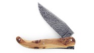 Laguiole chasse - Genévrier- Lame Damas Carbone