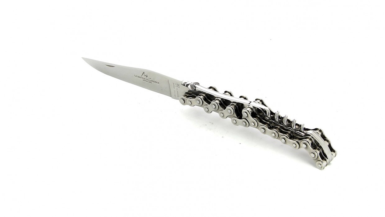 Laguiole 12 cm Custom - Chaîne de vélo - Tire-bouchon